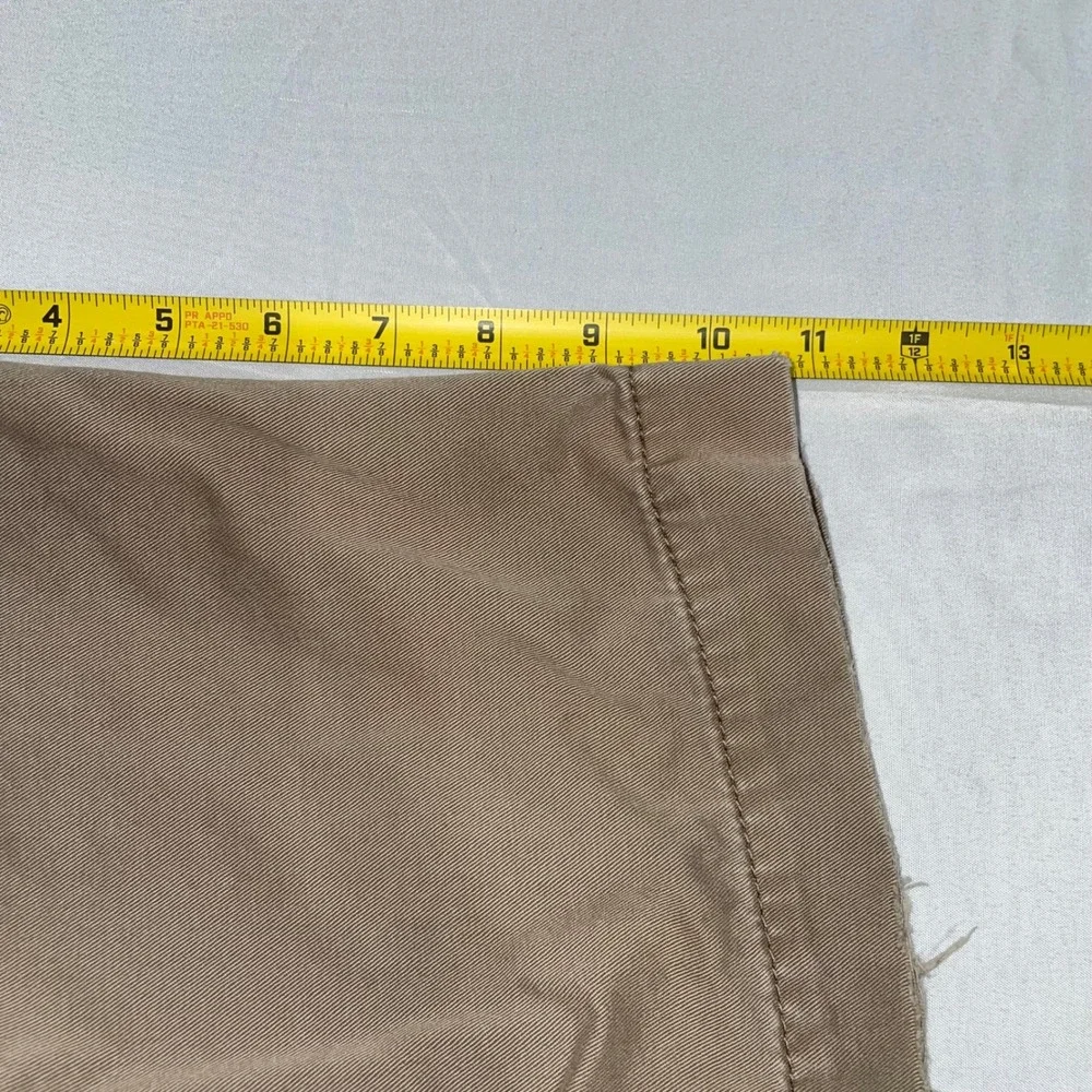 Old Navy Mens Cargo Shorts Khaki Tan Cotton Distressed Frayed Hem Size 32